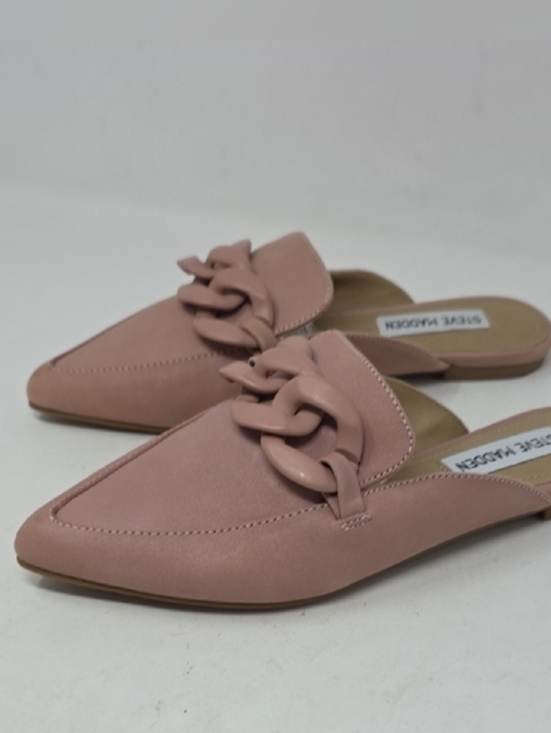 Steve Madden Shoes - Steve Madden Blush Pink Chain-Detail Mules